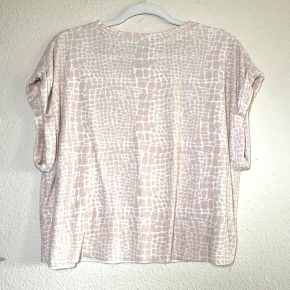 Honeydew Intimates French Terry Short Sleeve Tee Matching Lounge Pajama Set - Picture 3 of 7